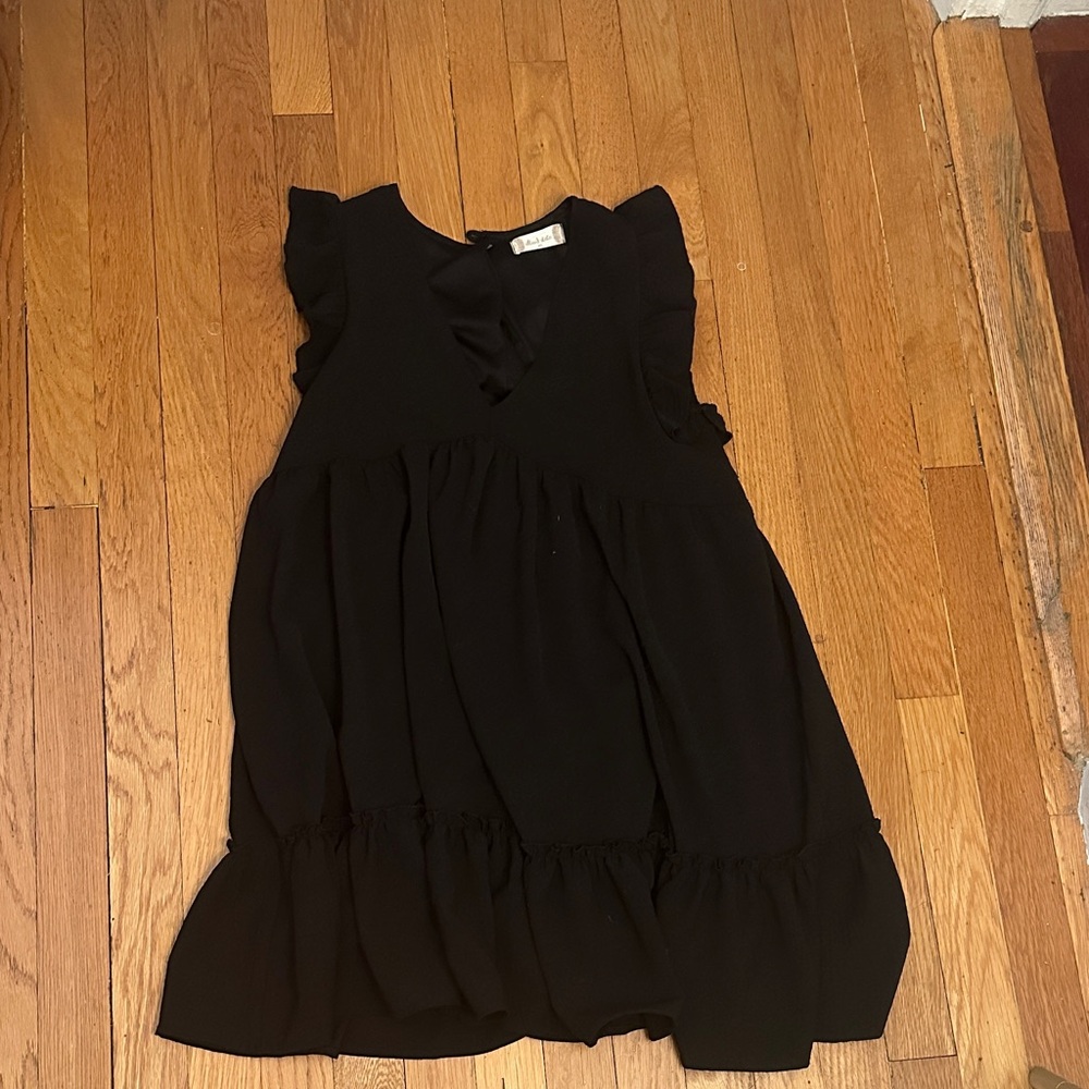 Altar'd State Black Ruffle Kids Dress